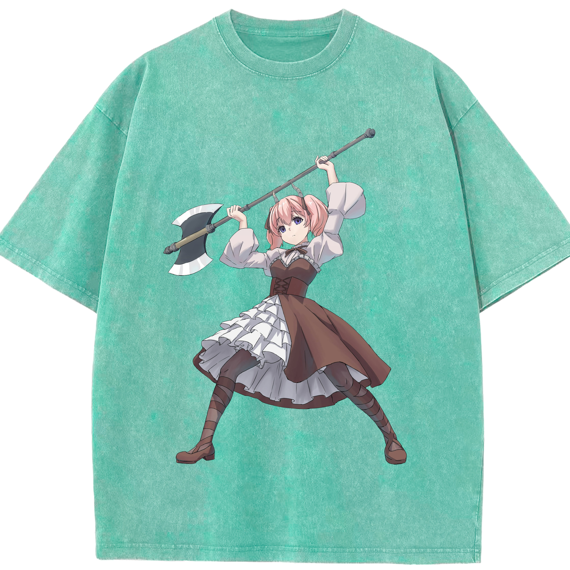 （画像用） 葬送のフリーレン Frieren 綿100% ヴィンテージ風 半袖Tシャツ（フロントプリント）